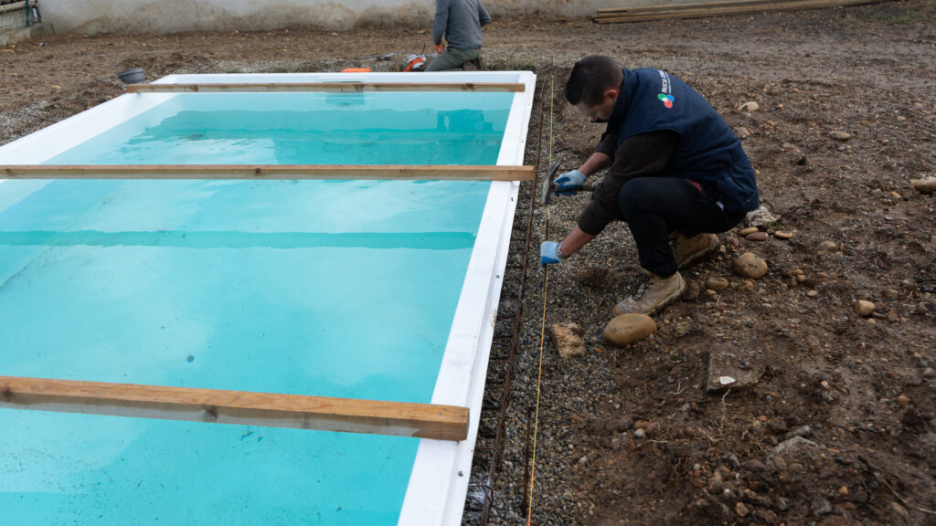 Pose piscine coque