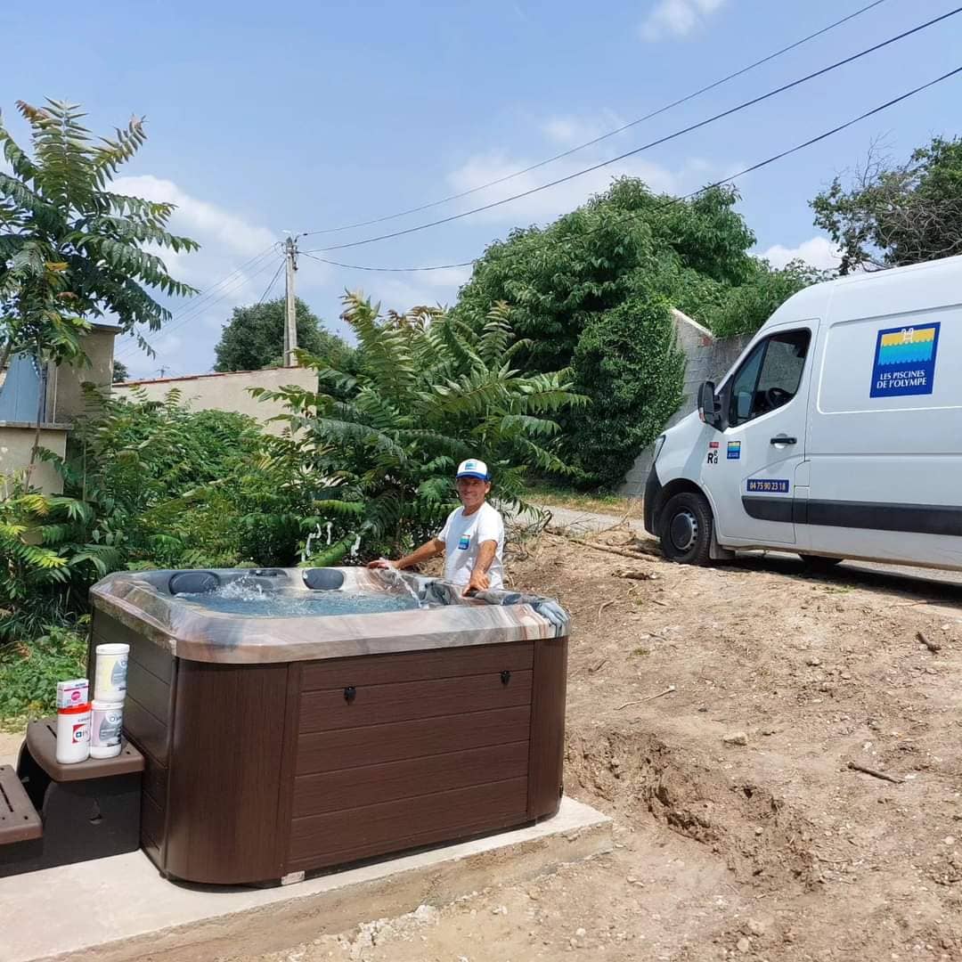 installation Spa les piscine de l'olympe